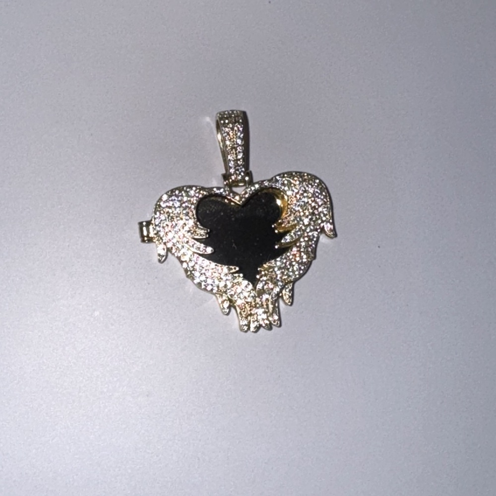 Angel Wing Memory Charm Locket Custom Made Picture pendant Gift for her, Minimal